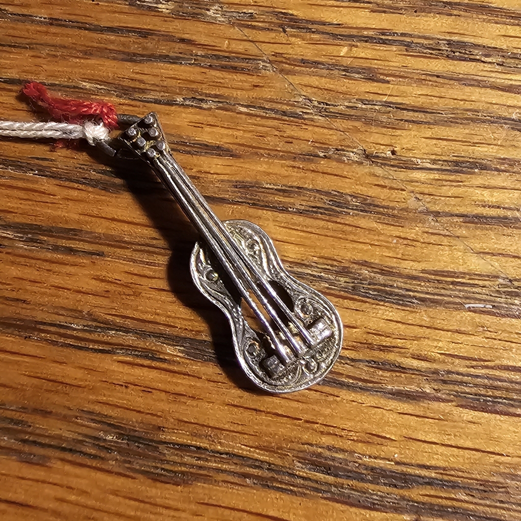 Sterling Silver Guitar Charm/Pendent